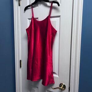 ICollection red satin chemise New. L/XL